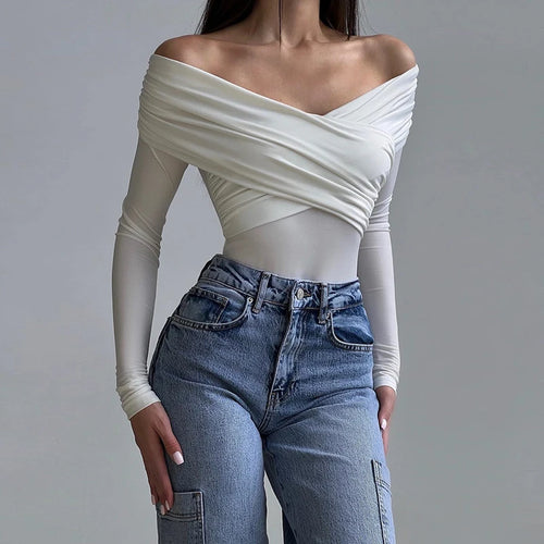 Autumn Black Bodysuits Women Sexy Backless Solid Corset Slim Fashion
